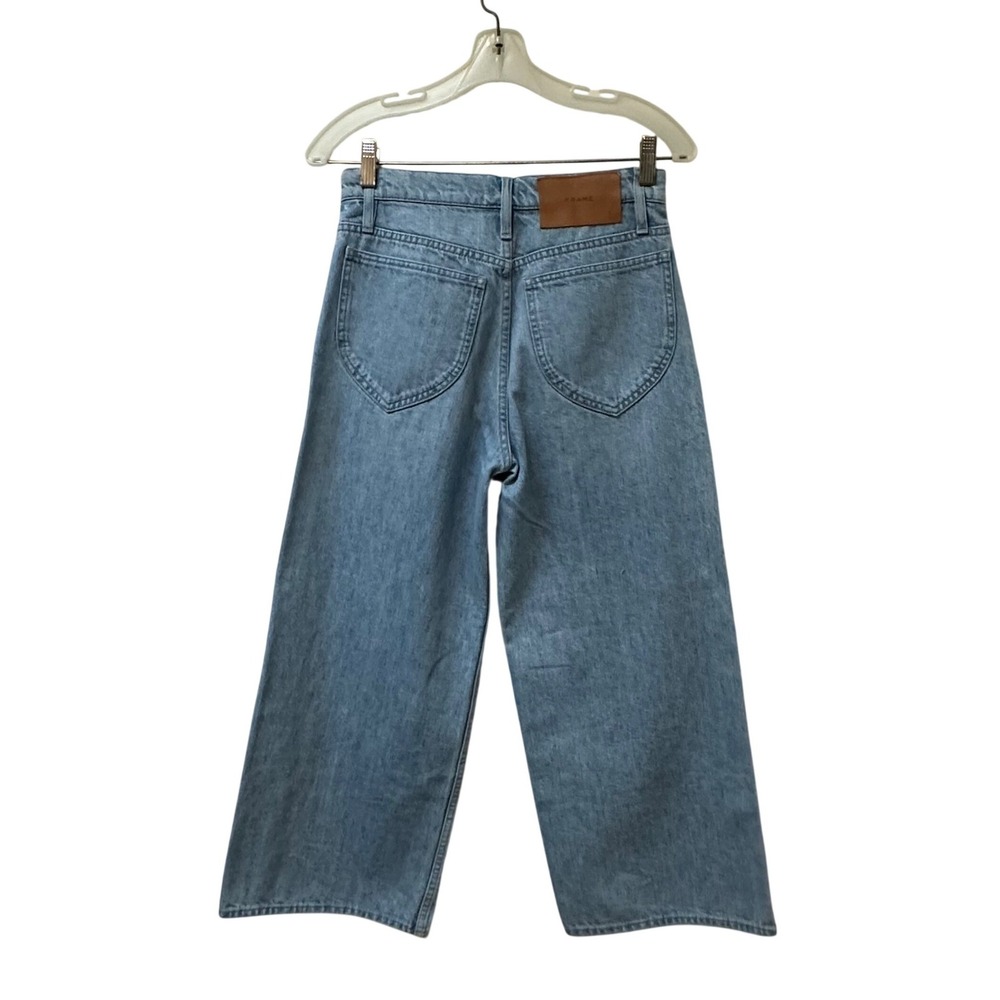 Frame Denim Medium Blue Wide-Leg High-Rise Jeans